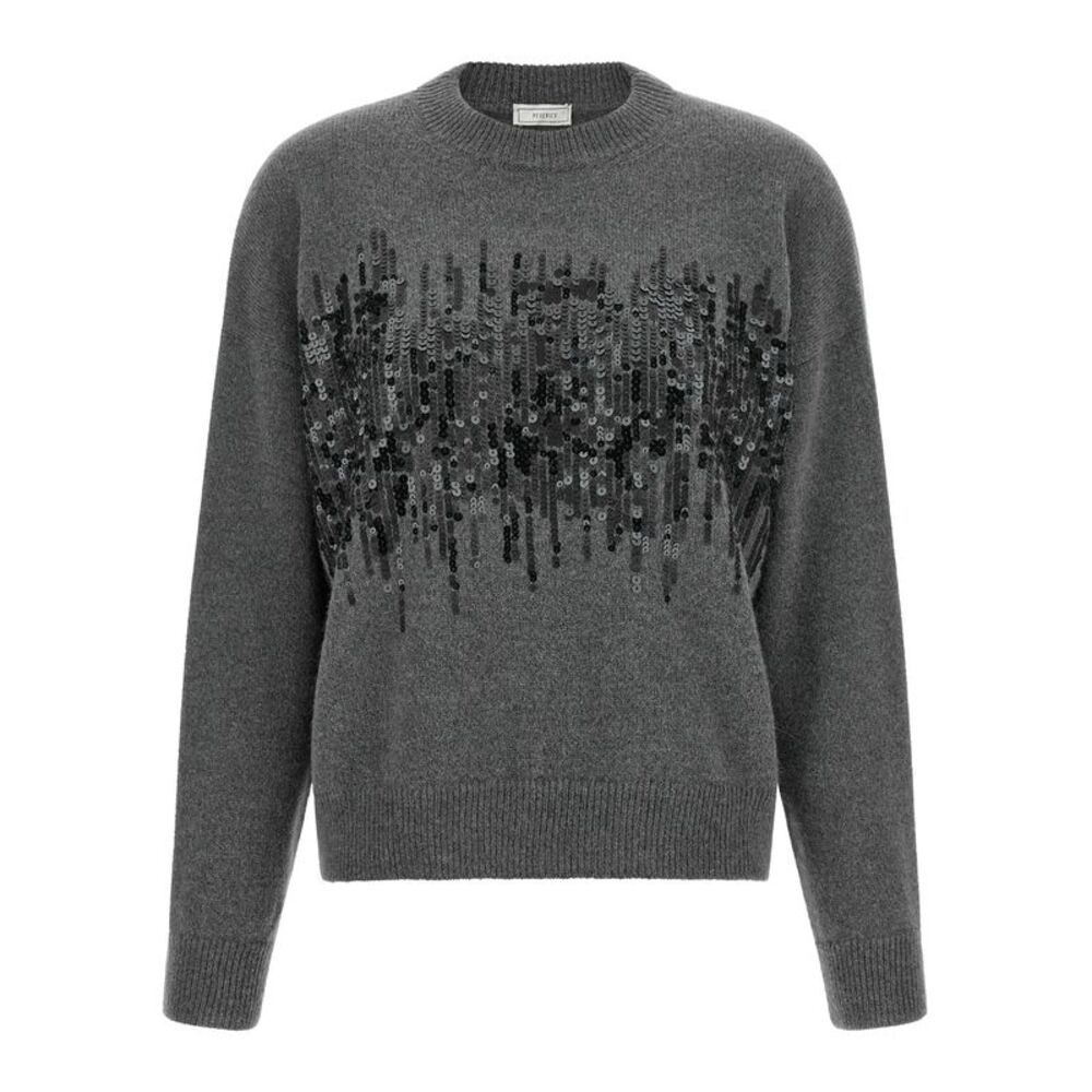 Peserico Gray Wool Women's Cardigan